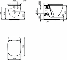 ideal standard tesi aquablade - Ideal Standard Tesi, 370 mm x 510 mm - 7 nuotrauka