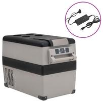 saltkrepsis saltdeze - Šaltdėžė su rankena ir adapteriu VidaXL, 55l, juoda - 3 nuotrauka