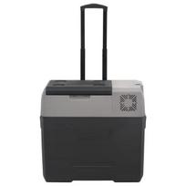 Šaltdėžė su ratukais ir adapteriu VidaXL, 40l, juoda