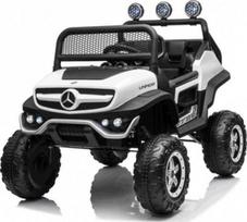 vaikiskas mercedes - Vaikiškas elektromobilis Ramiz Mercedes Benz Unimog, balta - 2 nuotrauka