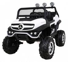 vaikiskas mercedes - Vaikiškas elektromobilis Ramiz Mercedes Benz Unimog, balta - 1 nuotrauka