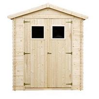 medines grindys - Sodo namelis Timbela M367, 136 cm x 196 cm x 218 cm - 2 nuotrauka