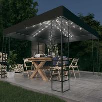 Pirkti Sodo pavėsinė su lempučių girliandomis LED, antracito, 3x3m - Photo 2