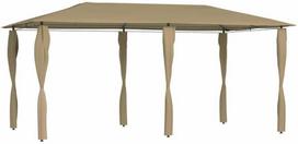 pavesine 3x6 - Pavėsinė su stulpų uždangalais, taupe, 3x6x2,6m, 160g/m² - 2 nuotrauka