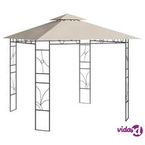 3x3 pavesine lauko - vidaXL Pavėsinė, kreminės spalvos, 3x3x2,7m, 160g/m² - 2 nuotrauka