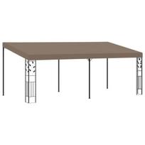 Prie sienos montuojama pavėsinė, 6x3x2,5 m, ruda