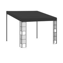 pavesines audinys - vidaXL Prie sienos montuojama pavėsinė, antracito, 3x3m, audinys - 1 nuotrauka