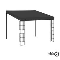 pavesines audinys - vidaXL Prie sienos montuojama pavėsinė, antracito, 3x3m, audinys - 2 nuotrauka