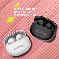 bt ausines - Canyon TWS-8 White (Baltos) - 4 nuotrauka