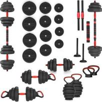 barbell - 6IN1 HMS SGN120 SVARMENŲ RINKINYS (ŠTANGOS, HANTELIAI IR SVARMENYS) 20 KG - 3 nuotrauka