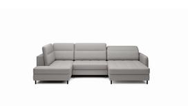 u formos minkst - Kampinė sofa Berrto Manhattan 03, pilka, dešininė, 165 x 306 cm x 100 cm - 2 nuotrauka