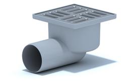 Trapas ANI PLAST, TA5102, 06-2-3-610 horizontalus, D-50, su metalinėmis grotelėmis, 10 x 10 cm