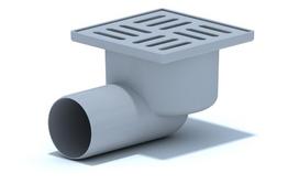 Trapas ANI PLAST, TA5104, 06-2-3-611 horizontalus, D-50, su plastikinėmis grotelėmis, 10 x 10 cm