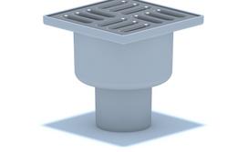 Trapas ANI PLAST, TA5202, 06-2-3-630 vertikalus, D-50, su metalinėmis grotelėmis, 10 x 10 cm