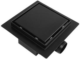 Kvadratinis dušo latakas Mexen Flat 12x12, 15x15 cm, Black