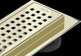 Dušo latakas Mexen Flat Square, Gold, 50 cm
