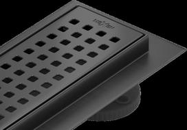 Dušo latakas Mexen Flat Square, Black, 80 cm