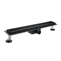 Juodas dušo latakas su įklijuojama plytele 700 mm