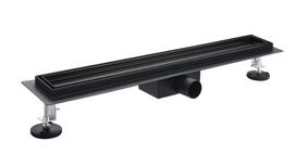 Metalinis juodas dušo latakas BIELBET, su įklijuojama plytele, 800mm