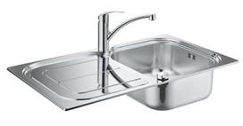Nerūdijančio plieno plautuvės ir maišytuvo komplektas Grohe 31565SD0