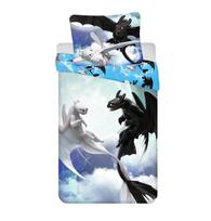 Jerry Fabrics How to Train Your Dragon Sky, mėlynas/baltas/juodas, 140x200 cm