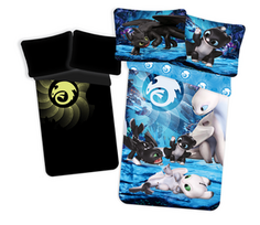 Jerry Fabrics How to Train Your Dragon, mėlynas/baltas, 140x200 cm