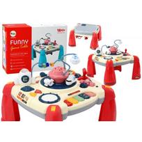 zaislai vaikams staliukas - Lean Toys Interaktyvus mokomasis stalas vaikams Panel Piano Space Raudona - 1 nuotrauka