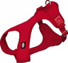 Reguliuojamos petnešos šunims Trixie Comfort Soft, raudona, 330 - 500 mm x 20 mm, S