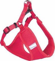 Reguliuojamos petnešos šunims Nobby Mesh Reflect, raudona, 410 - 460 mm x 10 mm, S