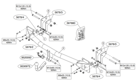 Priekabos kablys (farkopas) BRINK 567800 Mitsubishi Outlander