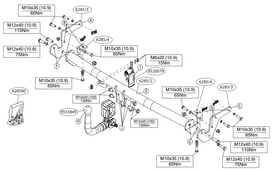 Priekabos kablys (farkopas) BRINK 628500 Peugeot 208