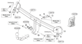 Priekabos kablys (farkopas) BRINK 528700 BMW  F10, F11