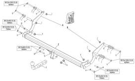 Priekabos kablys (farkopas) BRINK 589900 Renault Captur