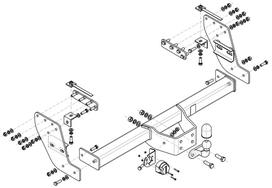Priekabos kablys (farkopas) STEINHOF STM334 Mitsubishi L200, Fiat Fullback