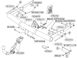 Priekabos kablys (farkopas) BRINK 478300 Ford Galaxy, S-Max