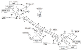 Priekabos kablys (farkopas) BRINK 608100 Opel Astra K