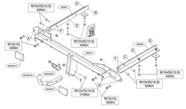 Priekabos kablys (farkopas) BRINK 569600 Opel Astra J
