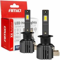h1 lemputes - LED automobilių lemputės x4 serijos aviator h1 6500k canbus amio-03761 - 1 nuotrauka