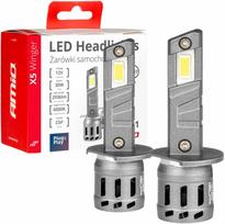 LED automobilių lemputės x5 serijos winger h1 6000k canbus amio-03943