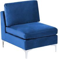 Sofa Beliani Modulis 1-osobowy welurowy mėlyna EVJA
