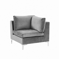 Sofa Beliani Modulis narożny welurowy pilka EVJA