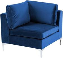 Sofa Beliani Modulis narożny welurowy mėlyna EVJA