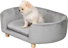 suns sofa - Pawhut Guolis šunims, guolis augintiniams 86 x 55 x 33 cm šviesiai pilka - 1 nuotrauka