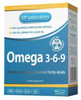 omega 3 - Vitaminai VP Laboratory Omega 3-6-9, 0.06 kg - 1 nuotrauka