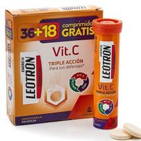 maisto papildas vitaminas c - "Leotron" vitaminai C 36 + 18 putojančių tablečių - 1 nuotrauka