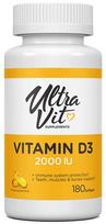 vitaminas d - Vitaminai UltraVit Vitamin D3 2000 IU, 180 vnt. - 1 nuotrauka