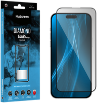 mobilieji stikliukai - MyScreen DIAMOND GLASS LITE edge FULL GLUE juodas apsauginis stiklas Apple iPhone 15 Pro 6.1' - 1 nuotrauka