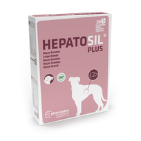 Pharmadiet Hepatosil Plus papildai didelių veislių šunims tinkamai kepenų funkcijai palaikyti, 30 tablečių