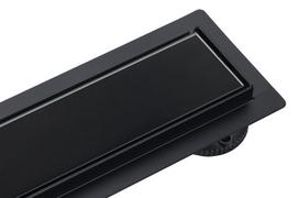 "G-Drain Next" linijinis latakas 60 cm su stiklo plokšte Double Dark