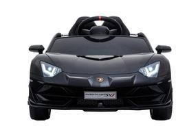 Elektrinis sportinis automobilis Lamborghini Aventador, juodas